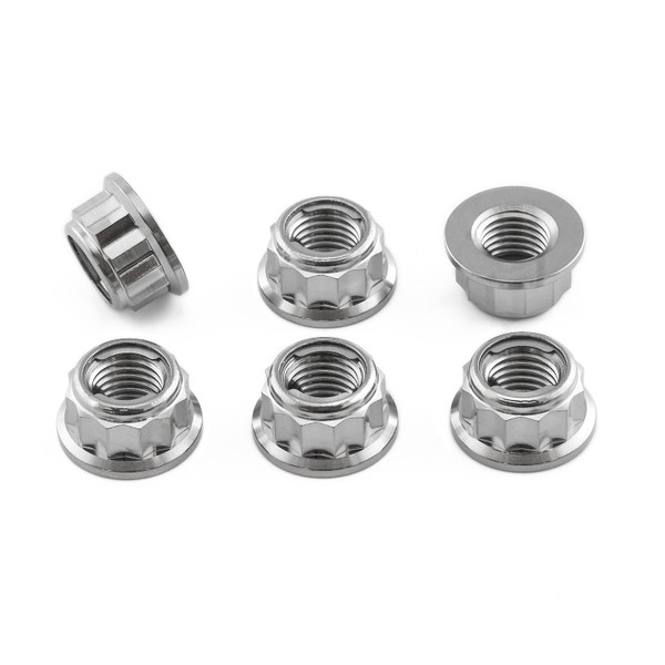 Kit Ecrous de Couronne Titane Bi-Hex M10x(1.00mm) Lock Paquet x6