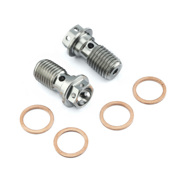 Vis Banjo simple en Titane M10x(1.25mm) Etrier Arriêre Race Spec Paquet x 2