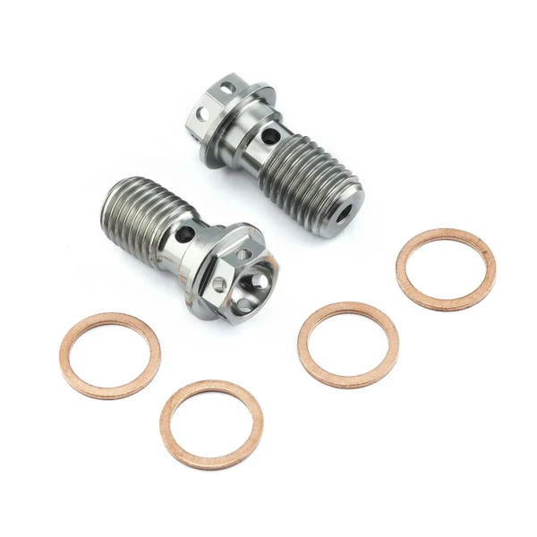 Vis Banjo simple en Titane M10x(1.25mm) Maitre Cyl Arriêre Race Spec Paquet x 2