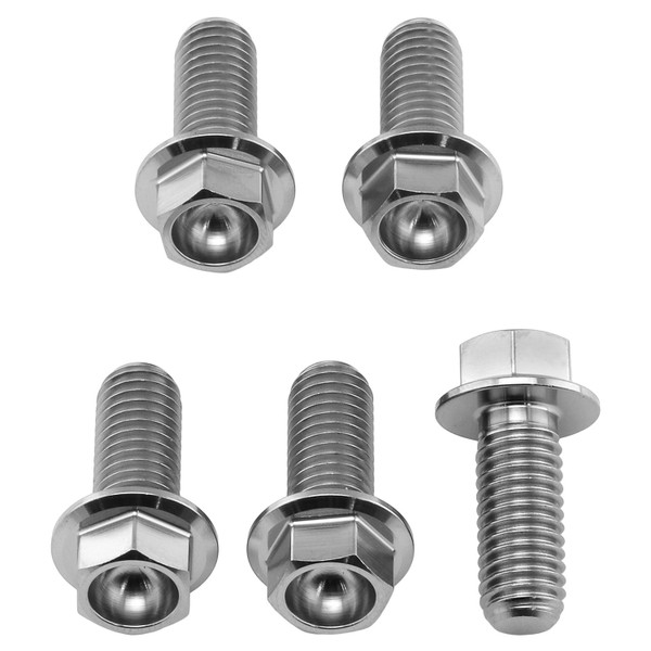 Vis disque de frein en Titane M8x(1.25mm)x20mm Hex à  Bride Paquet x5 Arriêre
