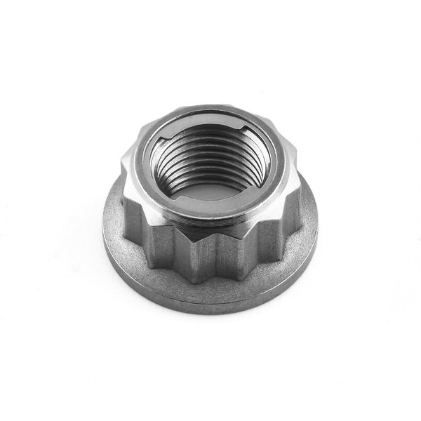 Ecrou metal nylstop Bi-Hex à  bride en Titane M10x(1.00mm)