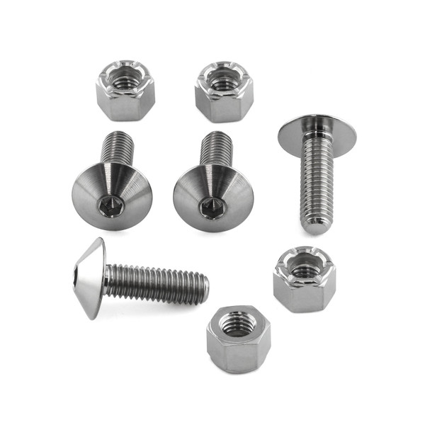 Kit visserie plaque immatriculation en Titane 4 vis (USA Style)
