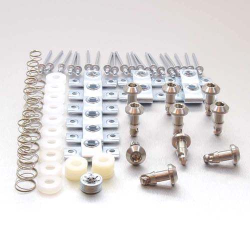 Attache rapide en Titane Clef Allen 17mm & Rivet-On Clips Paquet x 10