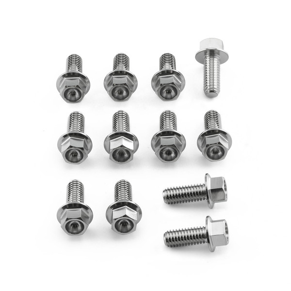 Kit Vis Disque de Frein Acier Inoxydable Hex à  Bride M6 x 15mm Paquet x12