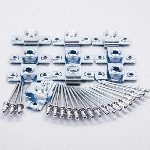 Receptacle à  riveter 6mm pour fixation rapide à  1/4 de tour M19.5 x 33 x 8.5 Paquet x10