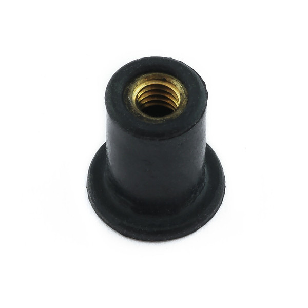 Ecrou en caoutchouc avec insert en laiton M4x(0.70mm)x12.5mm