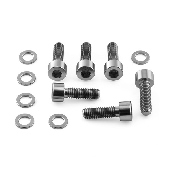 Titane - Kit vis de fixation guidon M5x(0.80mm)x16mm tête cylindrique