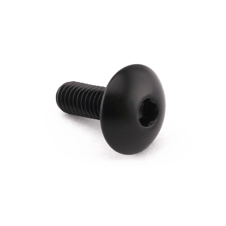 Vis à  tête bombee en Aluminium M6 x (1.00mm) x 16mm Noir