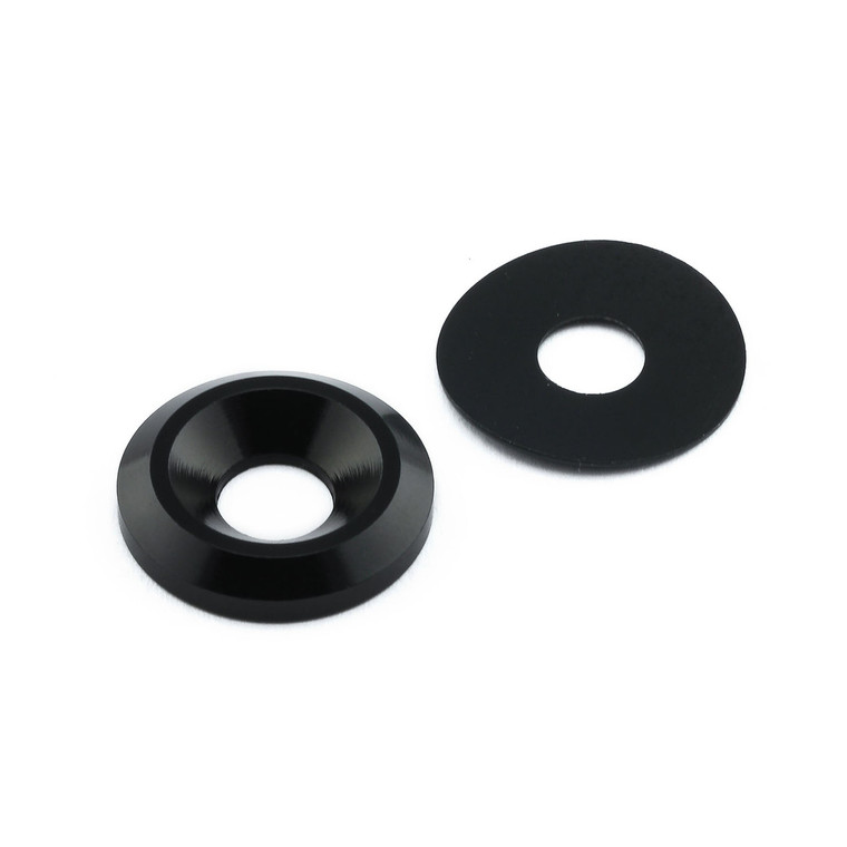 Rondelle fraisee en Aluminium M6 (19mm Diamètre Extérieur) Noir