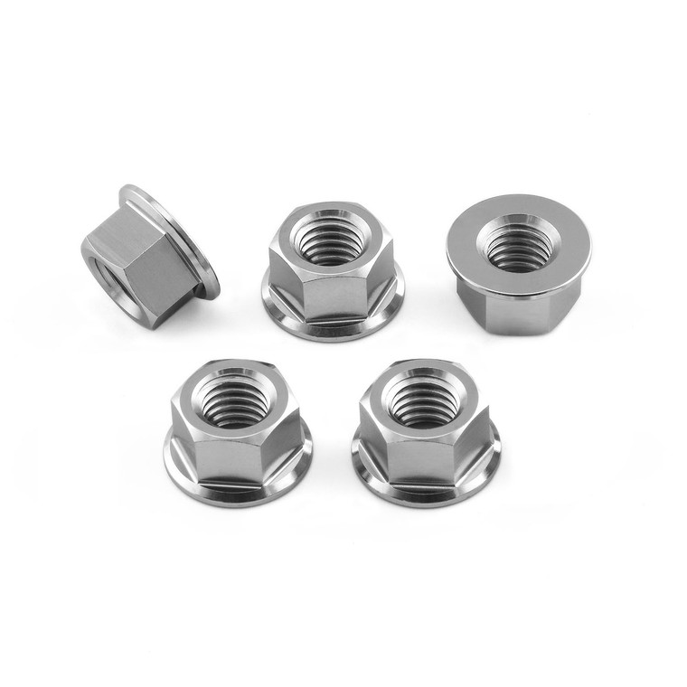 Ecrou de couronne en Titane M8 x (1.25mm) Pack x 5