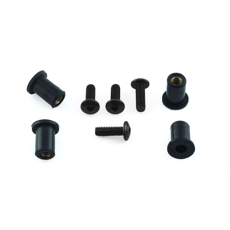 Kit Visserie Bulle Aluminium 4 Vis Noir