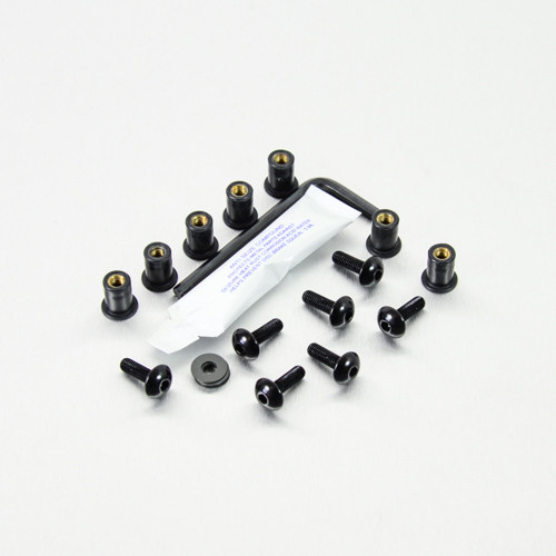 Kit Visserie Bulle Aluminium 7 Vis Noir