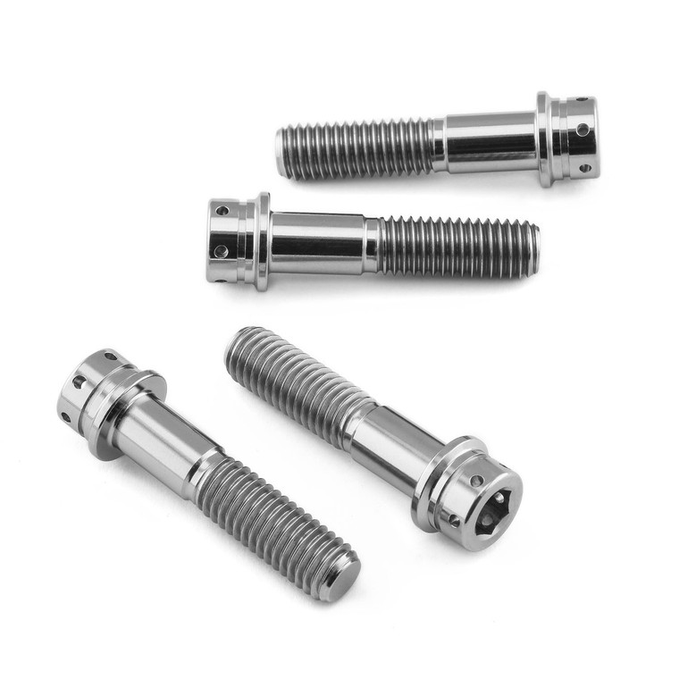 Kit visserie fixation bas de fourche en Titane Tête Cylindrique Perforée À Bride