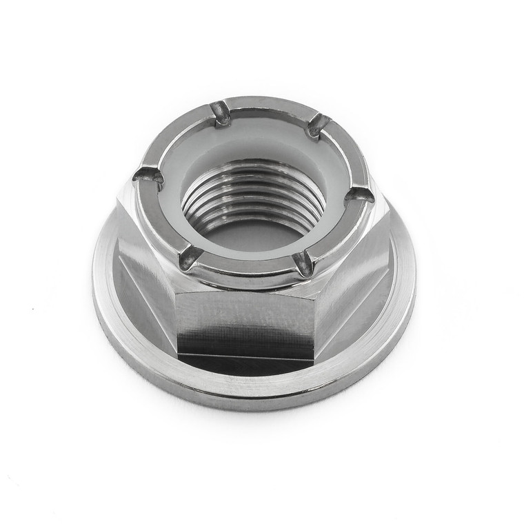 Ecrou d'axe Nylstop en Titane à  Bride Avant M12 x (1.25mm)