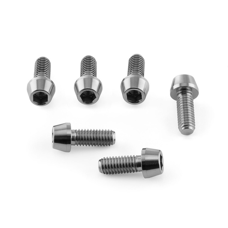 Inox - vis de fixation guidon - tête conique  M6x(1,00mm)x15mm 