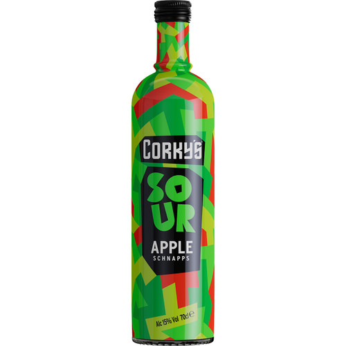 Corkys Schnapps Sour Apple 15%