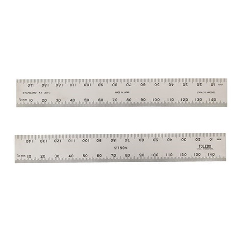 STAINLESS STEEL DOUBLE SIDED RULE METRIC - 300MM