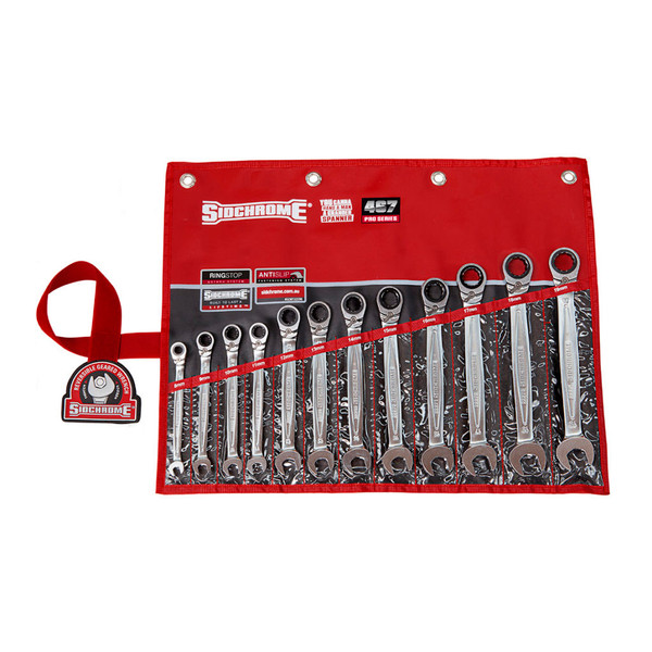 Sidchrome 12pce Metric Pro Series Geared Spanners Set