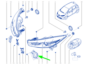 Genuine Renault 266059193R HEAD DAY LIGHT LH