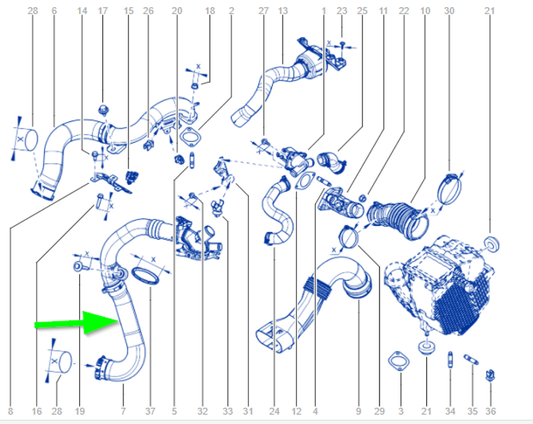 Genuine Renault 144634570R CONDUIT AIR HP EN