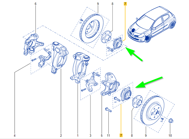 Genuine Renault 8200416590 BEARING NO BOLTS