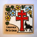 Caravaca Cross Magnet Tile (Red)