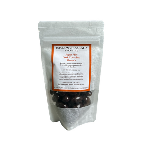 Sugar Free Dark Chocolate Almonds - 3.5 Oz