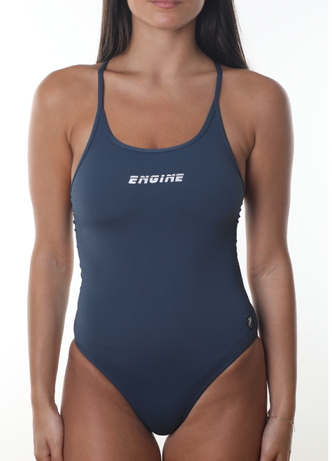 ENGINE CAPRI TIE BK 1 PIECE - CHARCOAL/SILVER