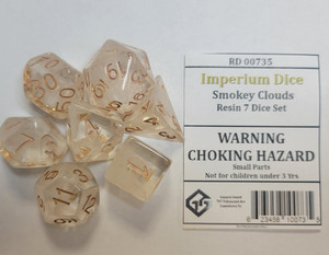 Smokey Clouds Resin 7 Dice Set Smokey Clouds Resin 7 Dice Set