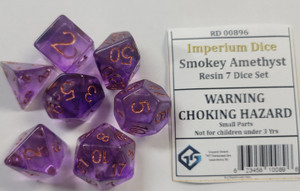 Smokey Amethyst Resin 7 Dice Set Smokey Amethyst Resin 7 Dice Set