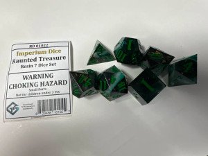 Haunted Treasure Resin 7 Dice Set Haunted Treasure Resin 7 Dice Set