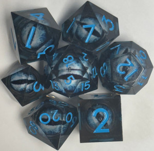 Frozen Abomination Dragon Eyes Resin 7 Dice Set Frozen Abomination Dragon Eyes Resin 7 Dice Set