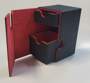 Mythic Keep Flip n' Tray Deck Box Black/Red Mythic Keep Flip n' Tray Deck Box Black/Red