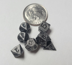 Tiny Treasures 7 Piece Dice Set Iron Tiny Treasures 7 Piece Dice Set Iron