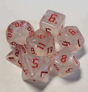 Stardust Relic Red 7 Piece Dice Set Stardust Relic Red 7 Piece Dice Set