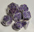 Steampunk Silver Purple Metal Dice 7 piece Polyhedral dice set T3