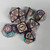 Rope Design Rainbow Pink color Metal Dice 7 piece Polyhedral dice set Q2