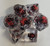 Scarlet Skulls Resin 7 Dice Set