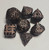 Rope Design Bronze color Metal Dice 7 piece Polyhedral dice set O1
