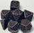 Steampunk Rusted Metal 7 Polyhedral Dice Set