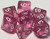 Translucent Pink Acrylic 7 Dice Set