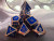 Assassin's Blue/Copper Metal 7 Polyhedral Dice Set
