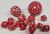 All-In-One Red 15 Piece Acrylic Dice Set D3-D100