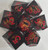 Volcanic Meltdown Dragon Eyes Resin 7 Dice Set