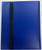 Blue Polypropylene 9-Pocket Binder with close strap