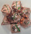 Rose Gold Blossom Metal 7 Dice Set