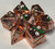 Rose Gold Blossom Metal 7 Dice Set
