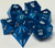 Blue Labyrinth Lightweight Metal 7 Dice Set
