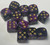 Black & Purple Marble Acrylic 16mm D6 Set
