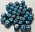 Cobalt Steel Marble Acrylic 12mm D6 Dice Set